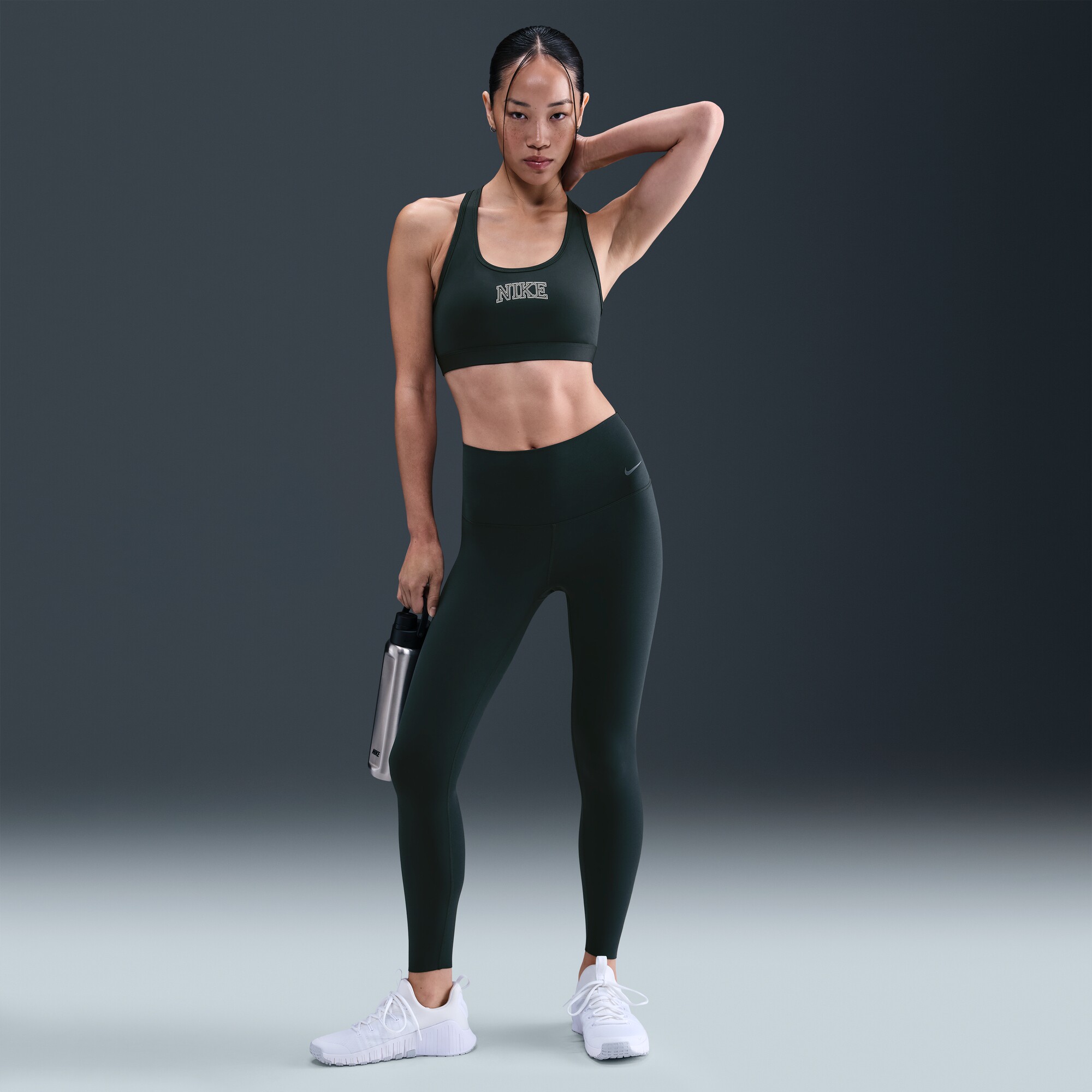 Nike耐克ZENVY放空系列女子低强度速干高腰九分紧身裤DQ6016-391
