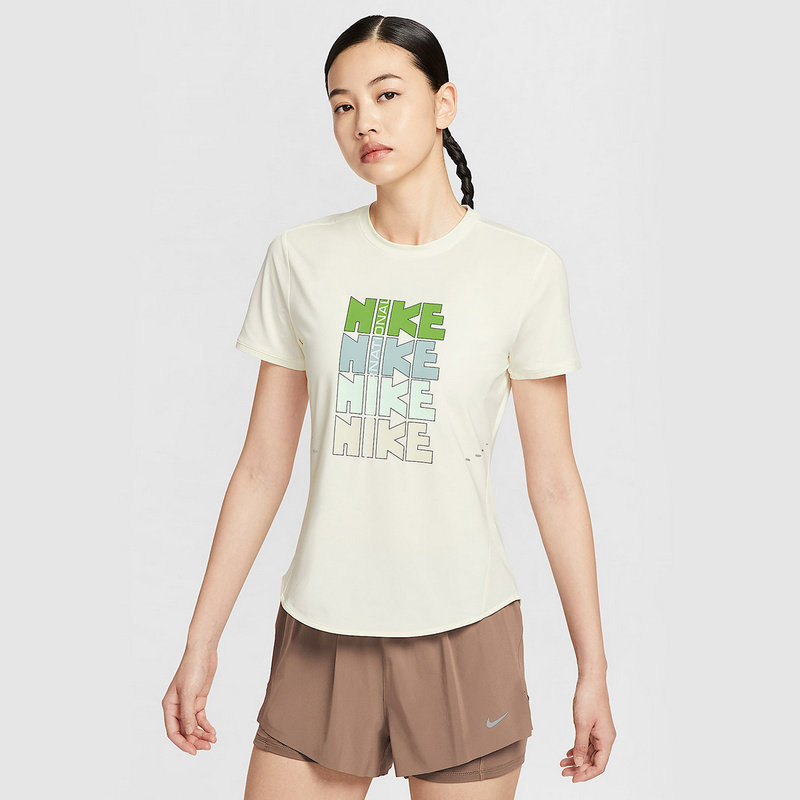Nike耐克女子速干透气短袖跑步上衣秋LOGO印花运动T恤II0465-047