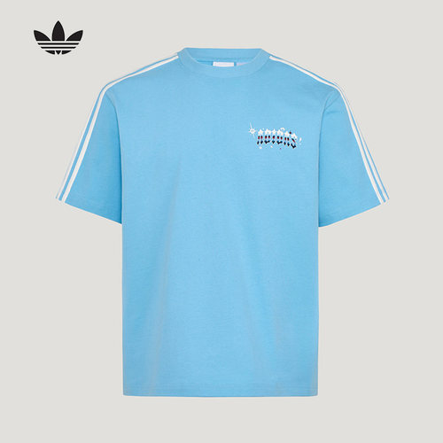 adidas阿迪达斯三叶草情人节款运动休闲半截袖男女短袖T恤KT6376