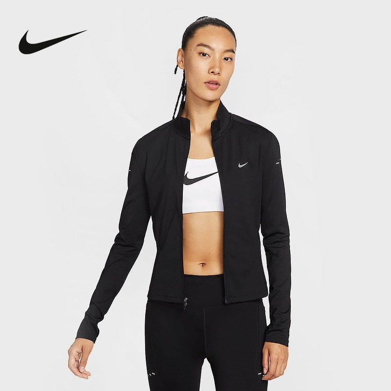 Nike耐克女子秋跑步训练透气反光速干立领运动茄克外套IB1999-010
