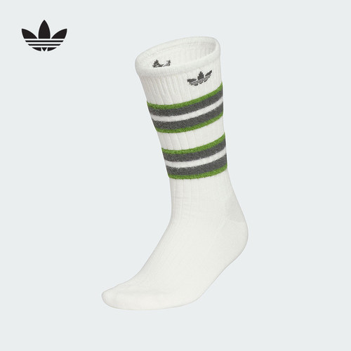 adidas阿迪达斯三叶草女一双装中筒袜休闲袜子运动袜KF2518