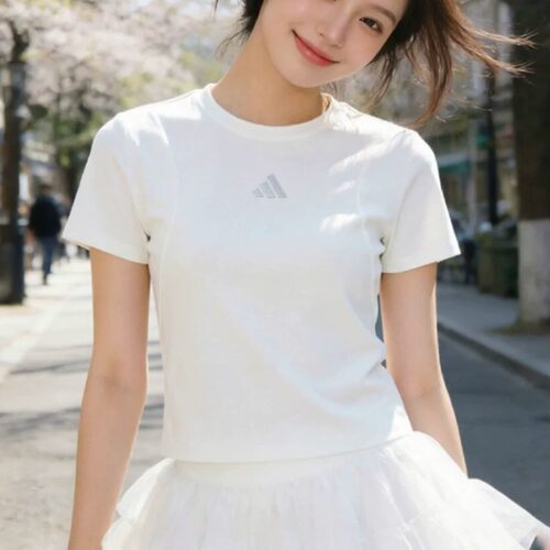 adidas阿迪达斯新款夏女凉感纯棉运动休闲舒适短袖圆领T恤 JM8819