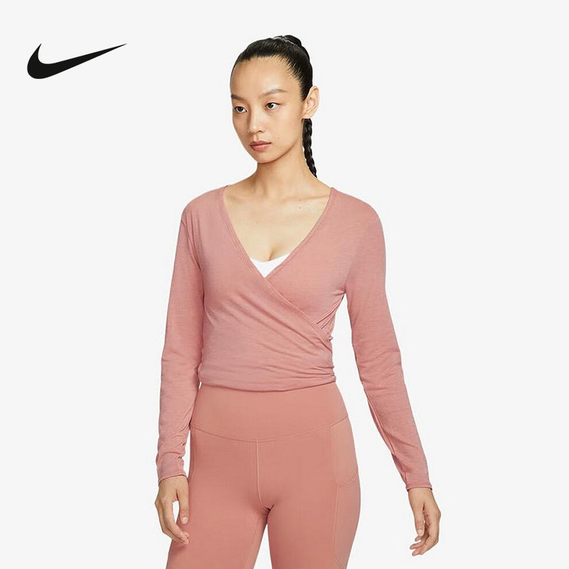 耐克NIKE 女款ONE秋训练透气速干紧身长袖运动T恤 HV3658-685