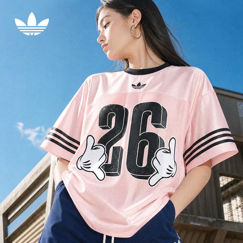 adidas阿迪达斯三叶草2026秋中性迪士尼联名款运动短袖T恤 KU3105