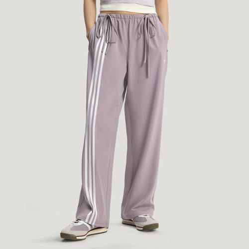 adidas阿迪达斯三叶草休闲宽松梭织运动裤2026夏女缎带长裤KY5689