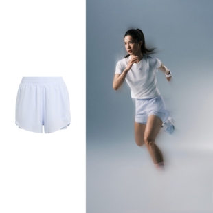 adidas阿迪达斯耐磨速干二合一高腰运动短裤2026夏女健身服KE7395