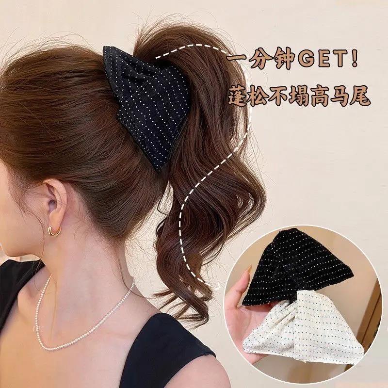 法式黑色千金风发夹森系气质女发饰复古风抓夹ins