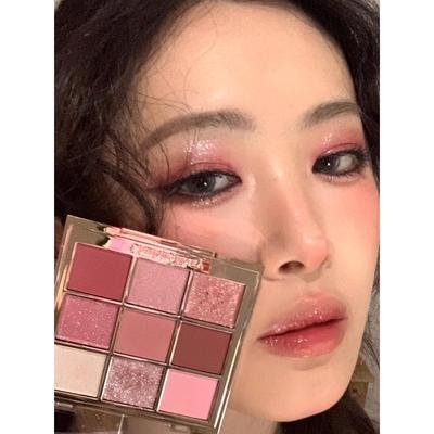 奢贵九色眼影盘哑光细闪珠光大地色细腻持妆易上色自然显色不掉色