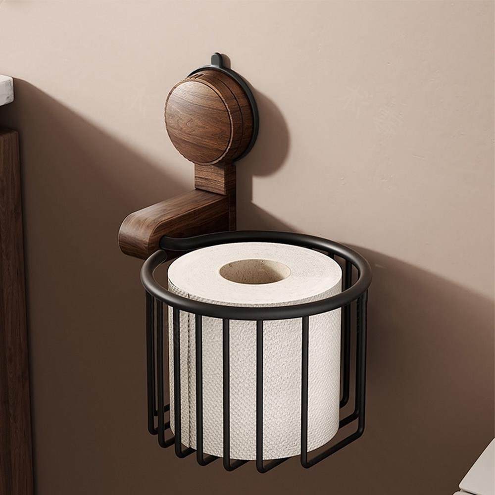 胡桃木吸盘纸巾架化妆室卫生纸置物架壁挂式卷筒卫生纸挂架浴室卷,家庭/个人清洁工具,卷纸器/纸巾架,淘宝优惠券,粉丝福利购,淘宝优惠卷