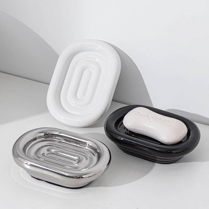 可爱肥皂盒家用ins新款香皂盒子卫生间洗手台沥水陶瓷收纳置物架