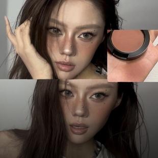 黄皮原生亚裔妆容裸咖土棕色腮红轻欧美泰妆雀斑腮红2025新款爆款