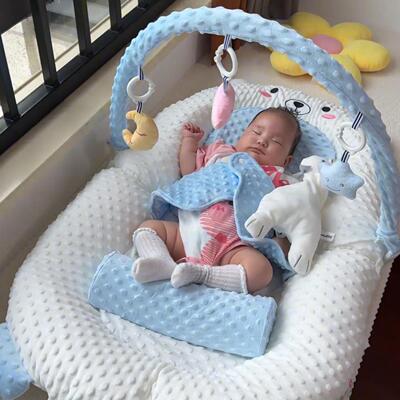 床中床新生婴儿彷生睡床斜坡枕二合一移动宝宝子宫防惊跳躺睡