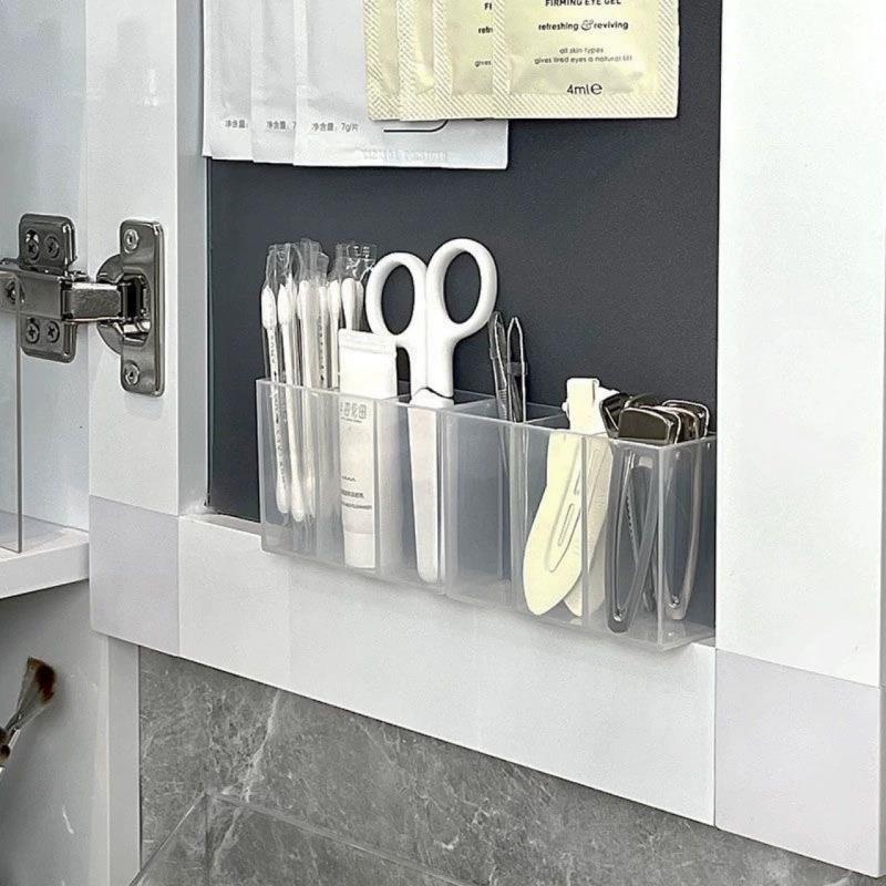 【下单立减50】免打孔壁挂式分格盒镜柜小物收纳盒F