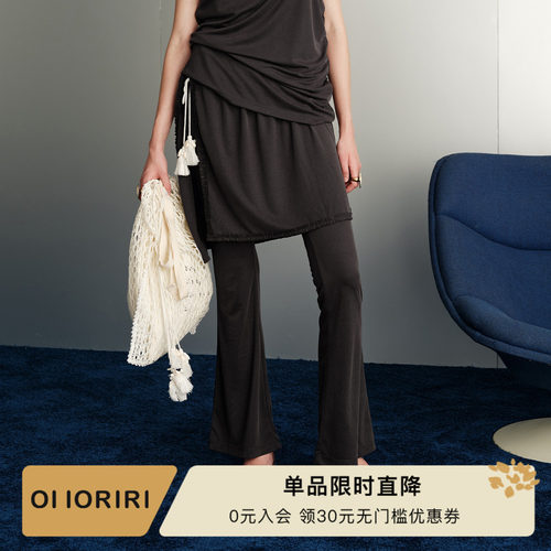 OIIORIRI垂坠感喇叭裤