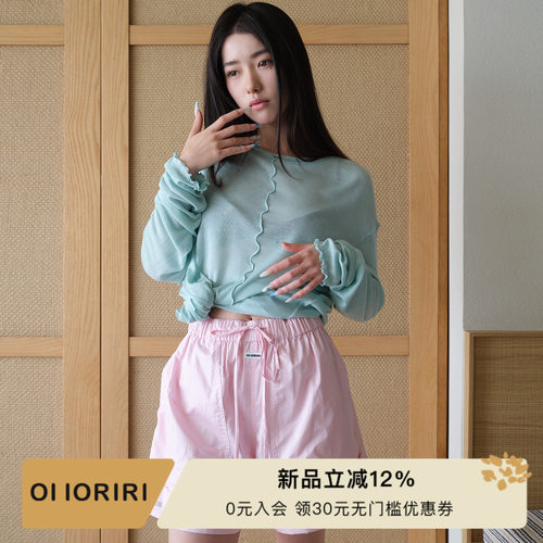 OIIORIRI夏日翻边短裤