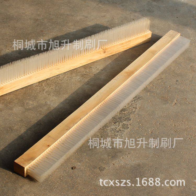 面粉机清理毛刷木制条刷猪鬃辊刷尼龙毛刷规格多品种可选材刷子