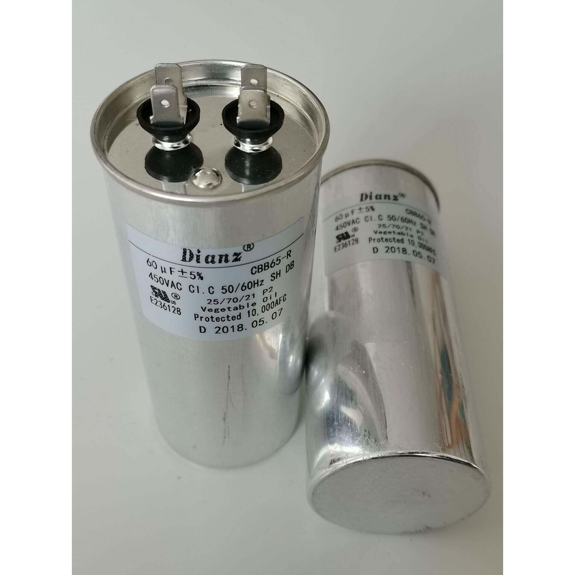 DIANZ 60UF VF MF+-5% CBB65-R 450V AC 50-60HZ SH DB 电机电容