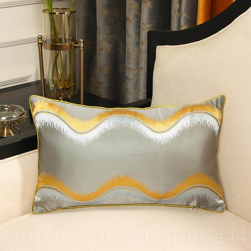 新款中式样板客房沙发抱新枕垫厅靠枕床头靠靠垫轻奢腰枕抱枕套不