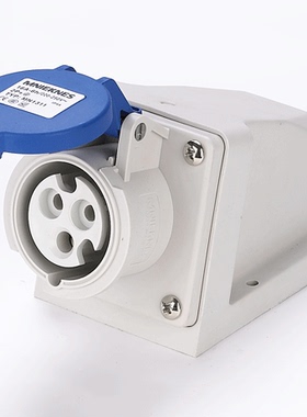 国曼电气MNIEKNES单相2P+PE三孔16A防水工业明装插头座欧标MN1311