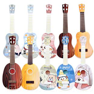高档小号仿真尤克里弦里儿童乐器小 四吉他 弹奏启早蒙教音乐玩具