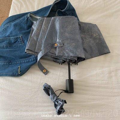 高档仔西牛仔| Oo雨ahz港式部旧水洗牛情侣伞乙烯基防晒或阳光伞