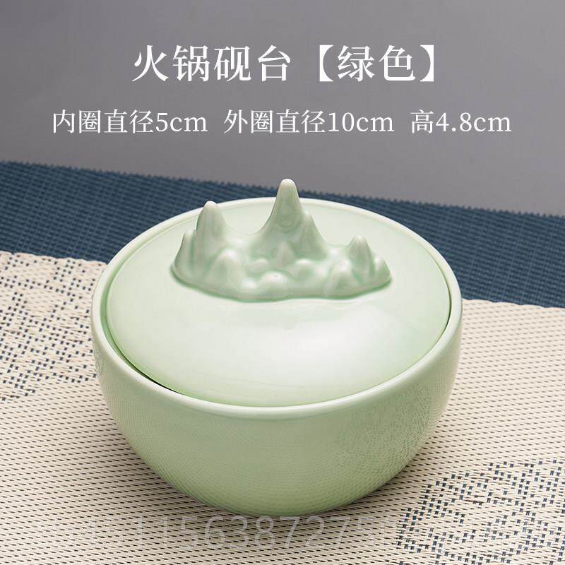高档庆笔学堂带盖火砚台墨陶瓷多功能墨池墨蝶笔架山搁笔洗缸保湿图片