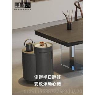 正品 高端 实木小茶台可移大理茶水柜边几家石用阳台桌2动02茶5新款