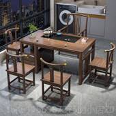 台用小茶台功泡夫茶几茶桌 家阳台实木小茶桌椅组合中式 正品 新中式