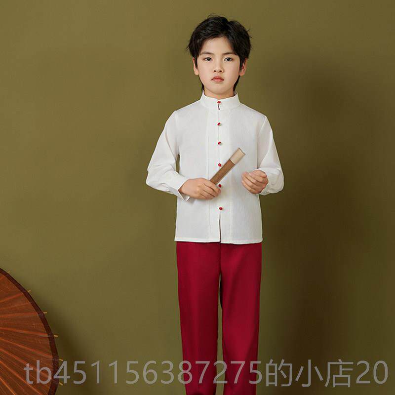 高档春儿中童国风男女童国学汉服马面裙合唱团运演出服儿童季学生