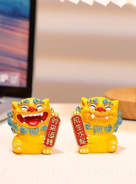 高档已做功课情绪稳定职场防小人钟摆件办公室桌工面位解馗好压运