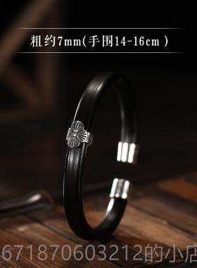 正品樱石花[木5竹]S2纯银野生无节鸡血藤女用手炼天然钻藤玩具男