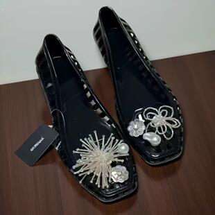 韩国透明果冻鞋花配件新配套高端水晶鞋鞋扣亮片立体鞋花