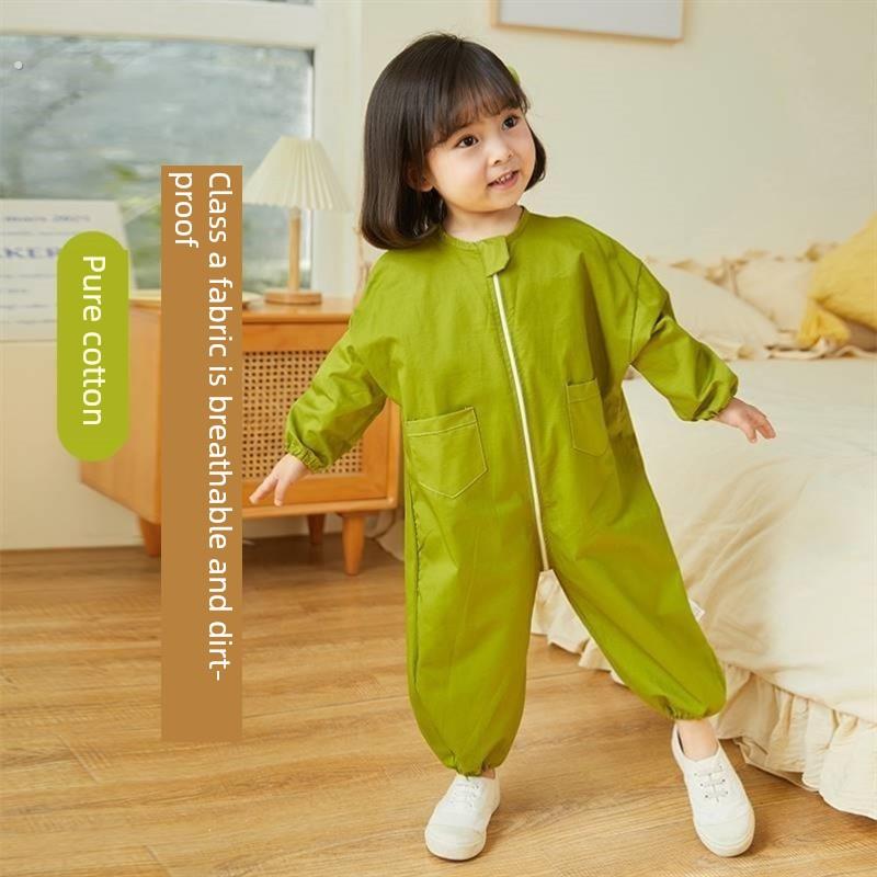 宝宝一件式工作服一身爬行服防脏防水宝宝爬行服秋冬春夏外穿