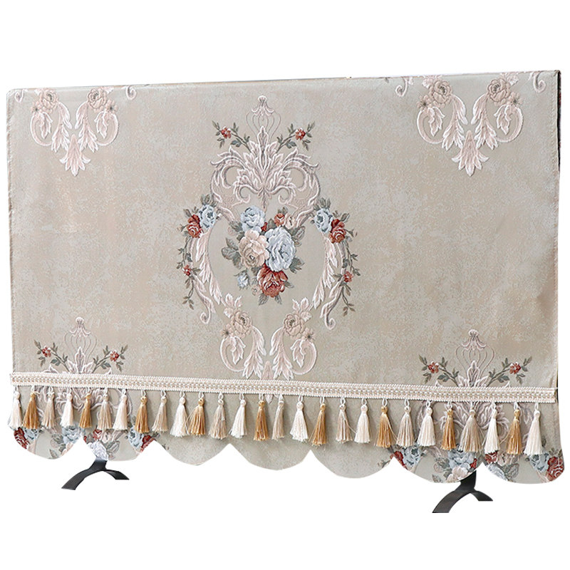 欧式布艺液晶电视机套防尘罩55寸65台式挂式通用电视柜桌布盖布巾,居家布艺,电视机罩,淘宝优惠券,粉丝福利购,淘宝优惠卷