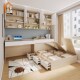 儿童单人床书桌书柜写字台一体组合榻榻米床小户型储物高箱床定制
