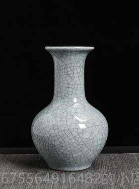 正品哥培窑开片花瓶冰裂釉陶瓷花器干燥花花水器皿客插厅电视家柜
