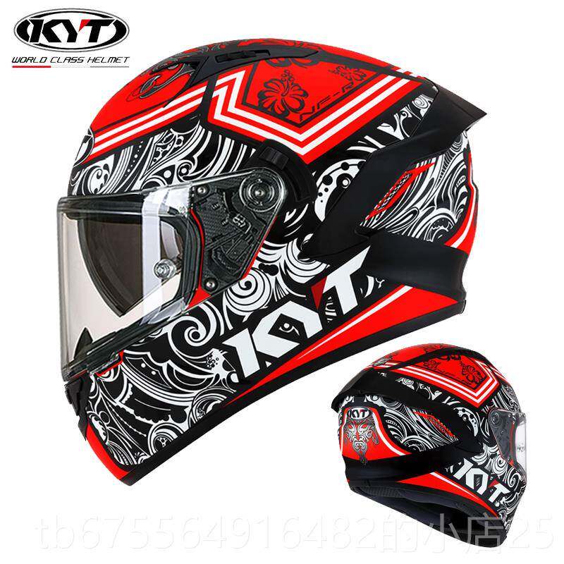 正品KYT全盔摩酷托双车头盔男女士镜片跑盔个性机街车四轻便安季