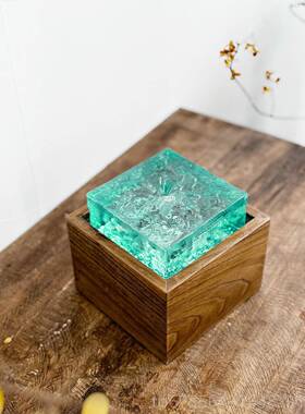 正品原特创桌面喷泉流水摆件办公室饰朋开 业招财礼友物小方装形