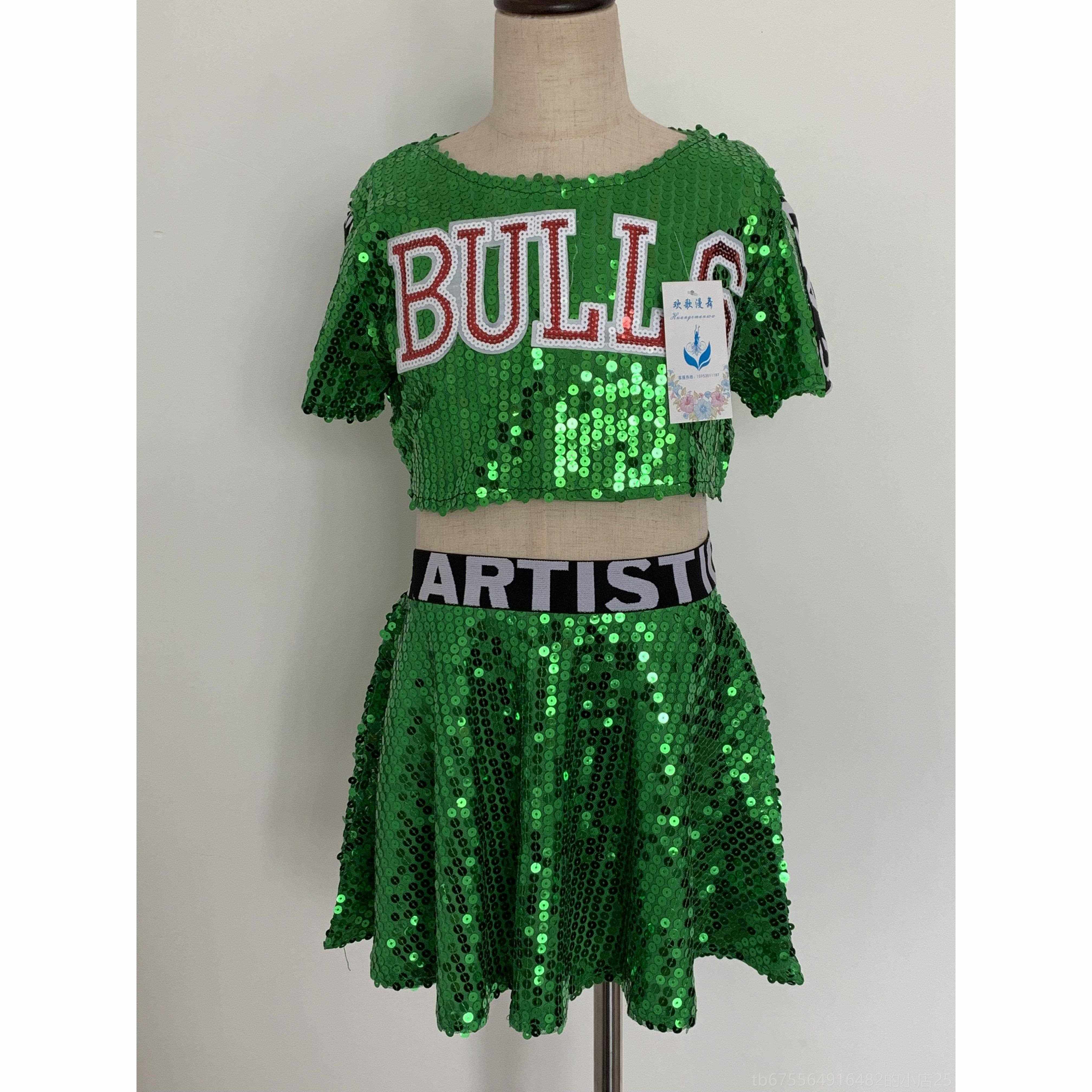 正品儿爵士舞演出服装女童嘻哈装街舞童套幼儿啦啦队服美健操表演