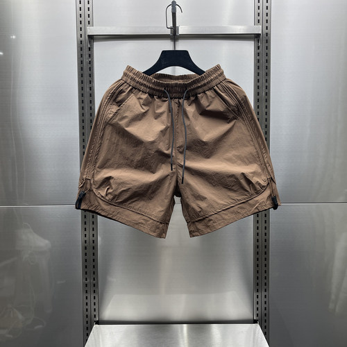 潮牌宽松速干五分裤男款2025夏季薄款短裤纯色沙滩裤帅气休闲运动