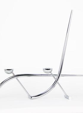 现代简约金属半圆弧形烛台摆件酒店西餐厅餐桌餐厅客厅家居装饰品