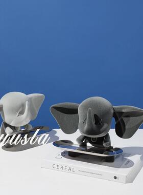 卡通可爱摆件进门入户玄关柜钥匙收纳托盘儿童房间电视柜软装饰品