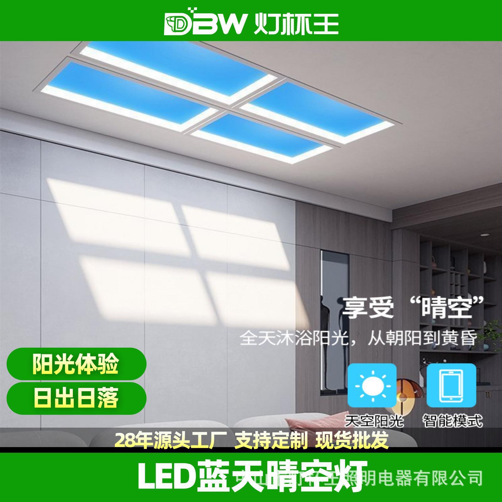 青天空灯晴空灯过道天窗清蓝天窗户集成吊顶led灯涂鸦自然太阳光