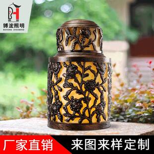 户外压花压铸柱头灯围墙灯栏栅灯小区公园石柱灯仿云石花园灯