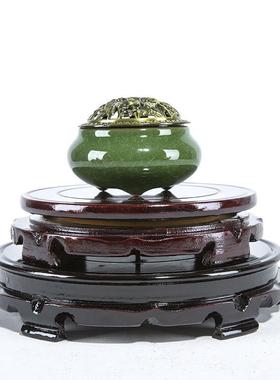 圆形实木底座 花瓶花盆鱼缸底座托盘 茶具奇石酒坛玉器托木质摆件