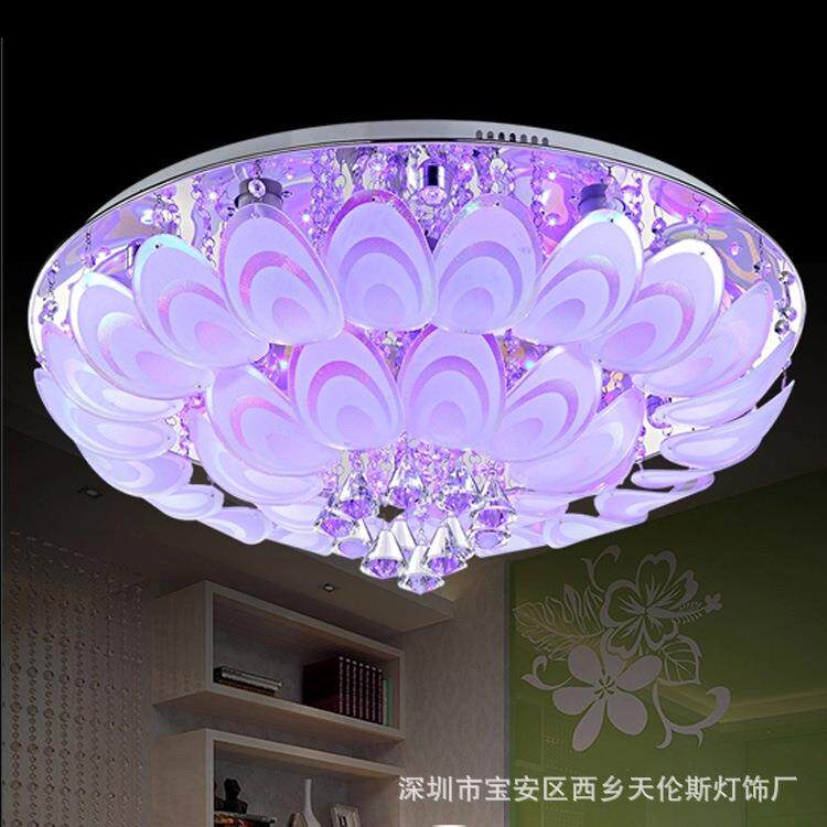 过道水晶灯 线切割吸顶灯 圆形简约水晶灯 房间灯卧室低压水晶灯