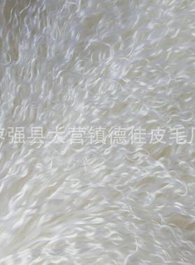 羊毛褥子圣诞胡须毛发家具毯子皮毛领家居DIY抱枕皮料白色滩羊皮