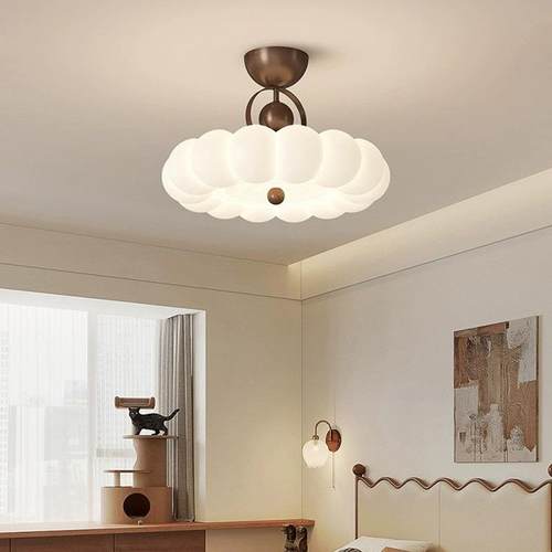 日规中古奶油风卧室吸顶灯高级感国潮设计师书房led灯具简约主卧