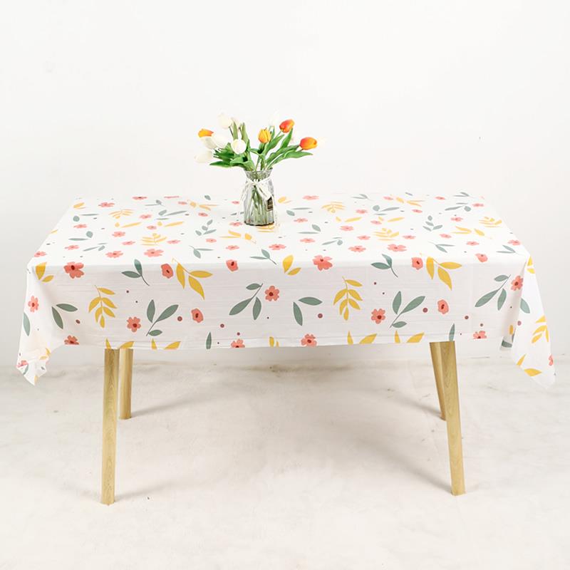长方形一次性桌布幼儿园六一节日派对塑料餐布饭店排档家用长北秦