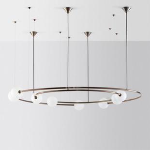 北欧极简后现代创意客厅吊灯设计师个性 卧室书房样板间别墅吊灯